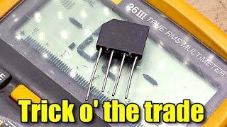 How to test a bridge rectifier with a multi-meter