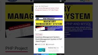 Inventory Management System | PHP and MySQL Project #programmingtutorial #viral