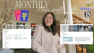 March Plan with Me: yearly goals check in, FREE notion template update, monthly goals, what i read