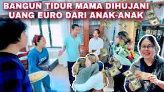 BANGUN TIDUR MOMCY PANEN UANG EURO DARI ANAK-ANAK DI HARI IBU 