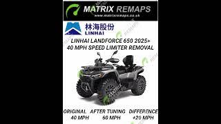 LINHAI LANDFORCE 650 EPS PREMIUM 2025 40 MPH SPEED LIMITER REMOVAL SERVICE ECU TUNING FLASH REMAP UK