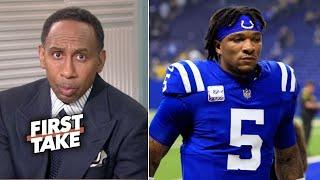 FIRST TAKE | Stephen A. Smith reacts to Colts "evaluating everything" on bench QB Anthony Richardson