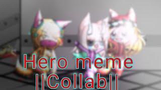 ||Hero|| meme "Collab" •Among Us• Gasha Life ||Polina_ Lissik and Diana_n'am cat||