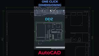 ONE CLICK DIMENSION #autocadtutorial #autocadtips#sabeercad #yqarch