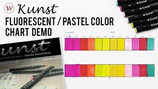 Kunst Fluorescent/Pastel Color Chart Demo