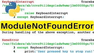 ModuleNotFoundError | Python | Tutorial