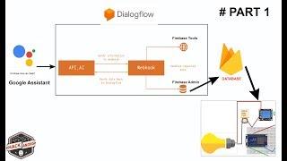 IOT Google Assistant Home Automation using Dialogflow api.ai & firebase step by step guide #part1