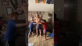 Letting 2 7 year olds punch me in the stomach