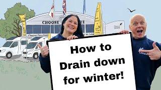 How to drain down a motorhome for winter