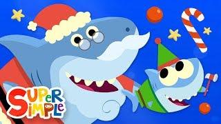 Santa Shark | Baby Shark Christmas Song featuring Finny The Shark | Super Simple Songs