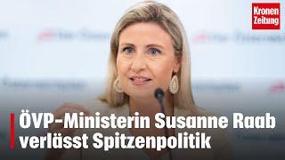 ÖVP-Ministerin verlässt Politik | krone.tv NEWS