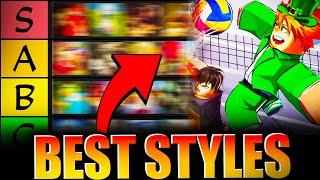 VOLLEYBALL (HAIKYUU) LEGENDS SEASON 1 TIER LIST! UPDATE 8 *BEST STYLES In Volleyball Legends* Roblox