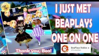 I MET BEAPLAYS @BeaPlaysRoblox  | ONE ON ONE | Royale High | Roblox