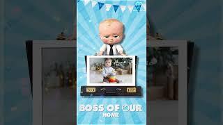 Boss Baby Birthday Invitation Video | 1st Birthday Party Invite | E-video | #weditations | BRD24