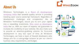 React JS.Development Company-Windzoon Technologies