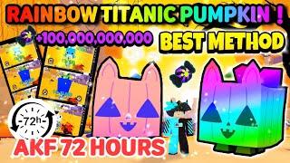 OMG!  I AFK for *72 HRS* & got RAINBOW TITANIC PUMPKIN CAT! (Pet Simulator 99 Halloween Event)