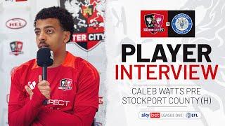  Caleb Watts pre Stockport County (H) | Exeter City Football Club