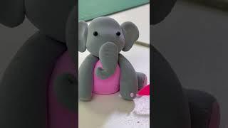 DIY Tiniest Clay Elephant  #short #diy #youtubepartner #youtubeshorts #shivangisah