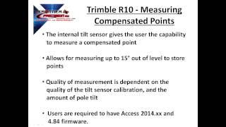 Measuring a Compensated Point with Trimble R10