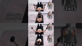 Top 4 best chest exercises with dumbbell  #chest #chestworkout #chestday #chestexercises
