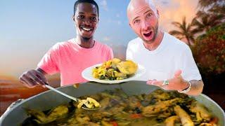 Making OIL DOWN The NATIONAL DISH of Grenada 