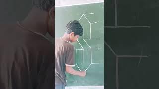 6 line equal S //easy drawing #draw #easytricks #6line #shortsvideo