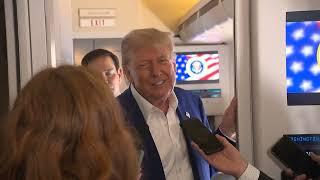 President Trump Gaggles with the Press on Air Force One, June 24, 2025