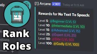 Free Discord Level / Rank Roles (Arcane Bot Setup) #LogicalDiscord