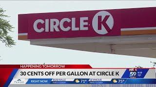 Circle K gas stations to offer discounts on fuel, food