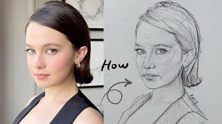 Unlock Your Portrait Drawing Skills: Loomis Method Tutorial Drawing girl