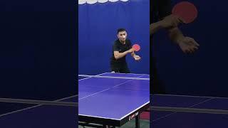 Backhand serve BACK and TOP SPIN #serve #tabletennisserve