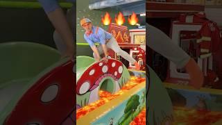 The Floor is LAVA??! Help Blippi Escape the Indoor Playground! #shorts