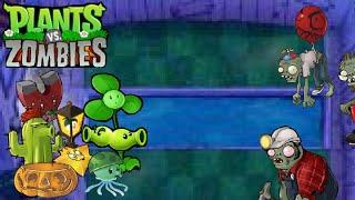 Plants vs Zombie Night pool 1-5 | Gameplay Walkthrough