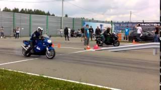 BMW K1200S VS Kawasaki ZZR1400  (race2)