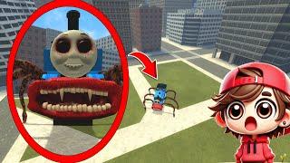 My drone CATCHES THOMAS SPIDER TRAIN in REAL LIFE in Garry's Mod