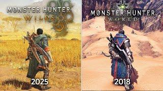 Monster Hunter Wilds vs Monster Hunter World - Physics and Details Comparison