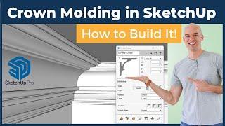 Step-by-Step Guide: Building Multi-Piece Compound Crown Molding in SketchUp | Complete Tutorial