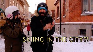 Orthodox Jewish family started skiing on the streets
