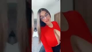 Cute Girl in Red Dance  #girl #fashion #model #tiktok #dance