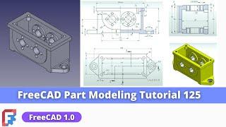 FreeCAD Part Modeling Tutorial 125 | FreeCAD Tutorial | Mechnexus |