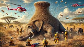 shocking 100 Heart-Stopping Moments: The Elephant’s Fight Against a Bee Apocalypse!