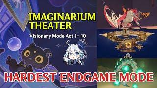 NEW December Imaginarium Theater | Visionary Mode Act 1 - 10 Full Run | Genshin Impact 5.2