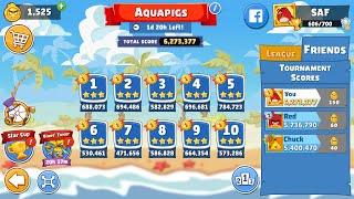 Angry Birds Friends. Aquapigs. All levels 3 stars. Passage from Sergey Fetisov