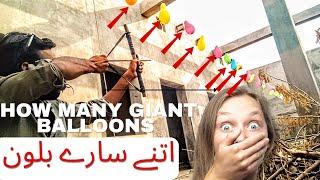 How Many Giant Balloons Stops An Arrow? New balloon video |You Tube X Chanel