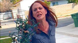 Karen Neighbor Took Down My Christmas Lights... Crazy!