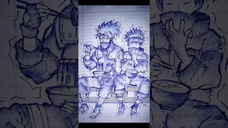 Naruto & kakashi️#art #naruto #ballpenart #kakashifanart #artist