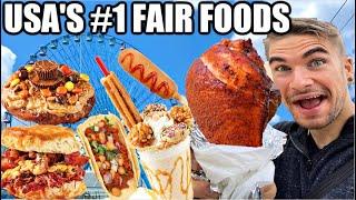 Eating ALL of USA's TOP INSANE FAIR FOODS! America's BEST Food & Most DANGEROUS Foods!