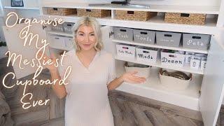 ORGANISE A HUGE CUPBOARD WITH ME | STORAGE AND ORGANISATION INSPO | ellie polly