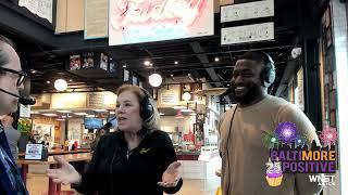 Damye Hahn and Jamal McCord of Lexington Market talk spring and baseball pre-gaming at Faidley's