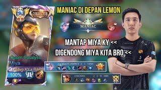 REAKSI RRQ LEMON MAIN BARENG MIYA KY TOP GLOBAL MIYA - MOBILE LEGENDS